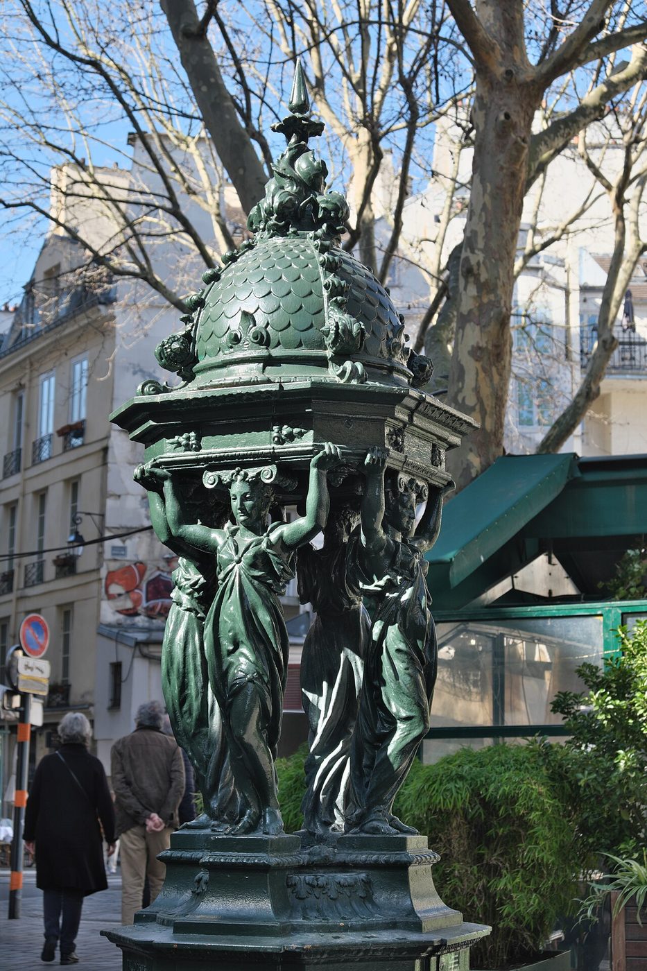 Wallace fountain on place Saint-André-des-Arts, Paris