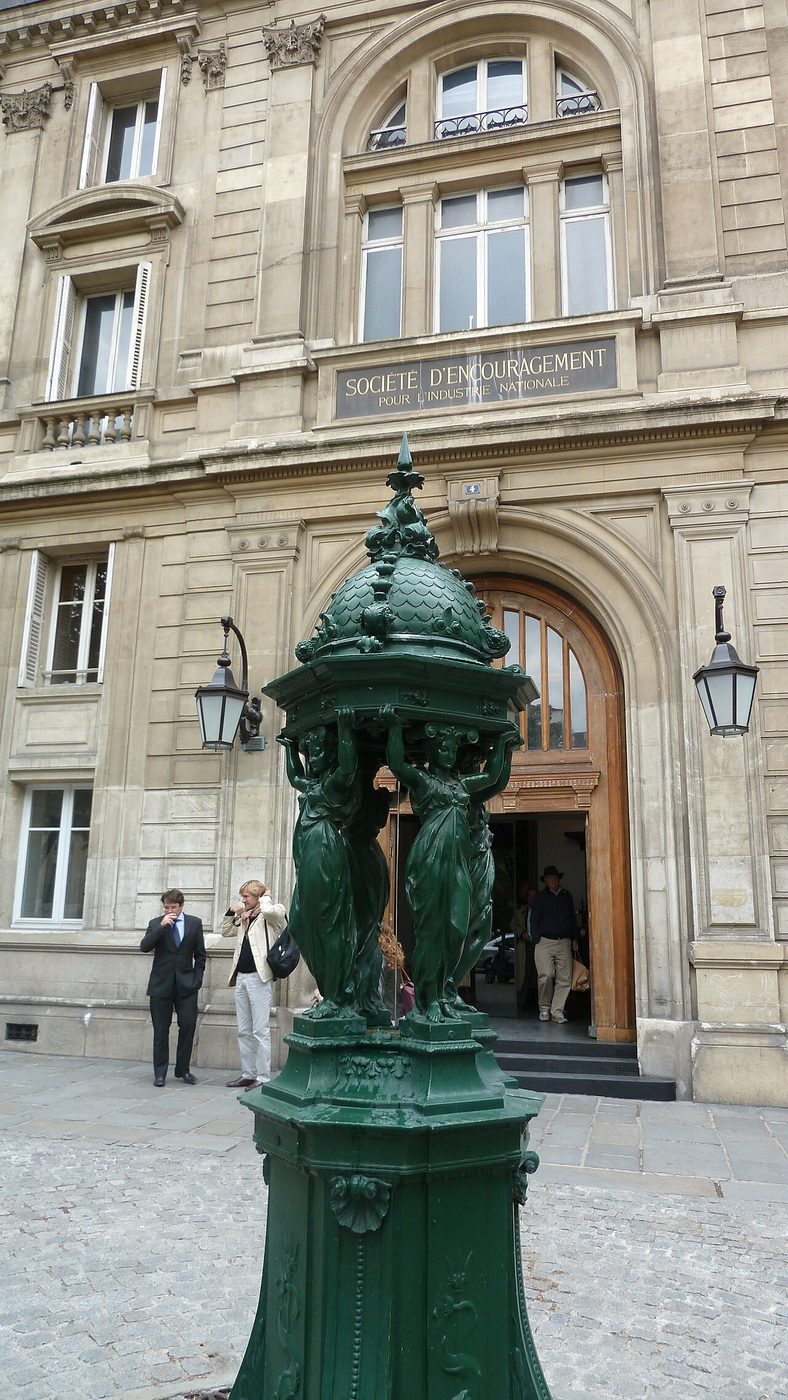 Wallace fountain on place Saint-Germain-des-Prés, Paris